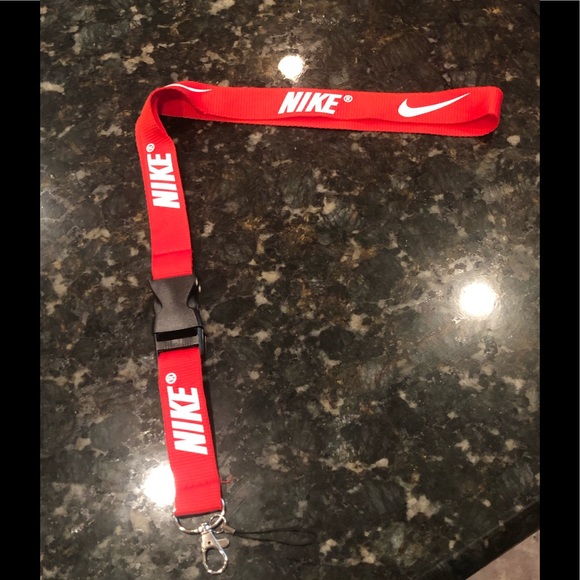 red nike lanyard